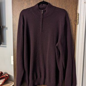 Charles Tyrwhitt Cashmere Quarter Zip Pull Over, XL